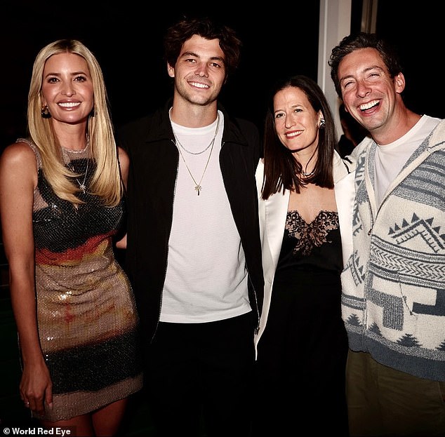 Ivanka posed with Taylor Fritz, Maggie Cordish and Mickey Hess at the event