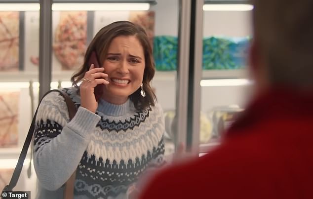 One of the Christmas adverts, which has been viewed more than seven million times, showed a woman on the phone telling the person on the other line that she had just met Santa Claus – and that he was 'weirdly handsome'.