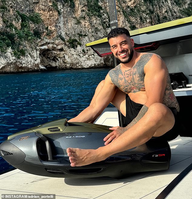 Mr Portelli's lavish lifestyle, which includes a collection of luxury cars and multi-million dollar properties across Australia, is a subject of fascination for his fans (pictured Adrian Portelli).