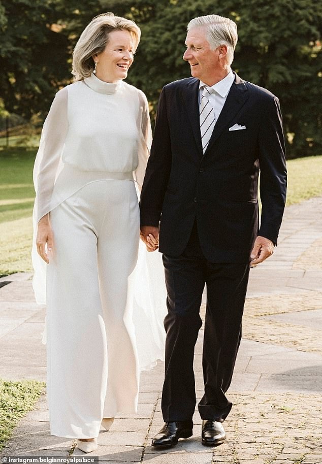 The Belgian Royal Palace has shared new portraits of Queen Mathilde and King Philip to mark their silver wedding anniversary on Wednesday.