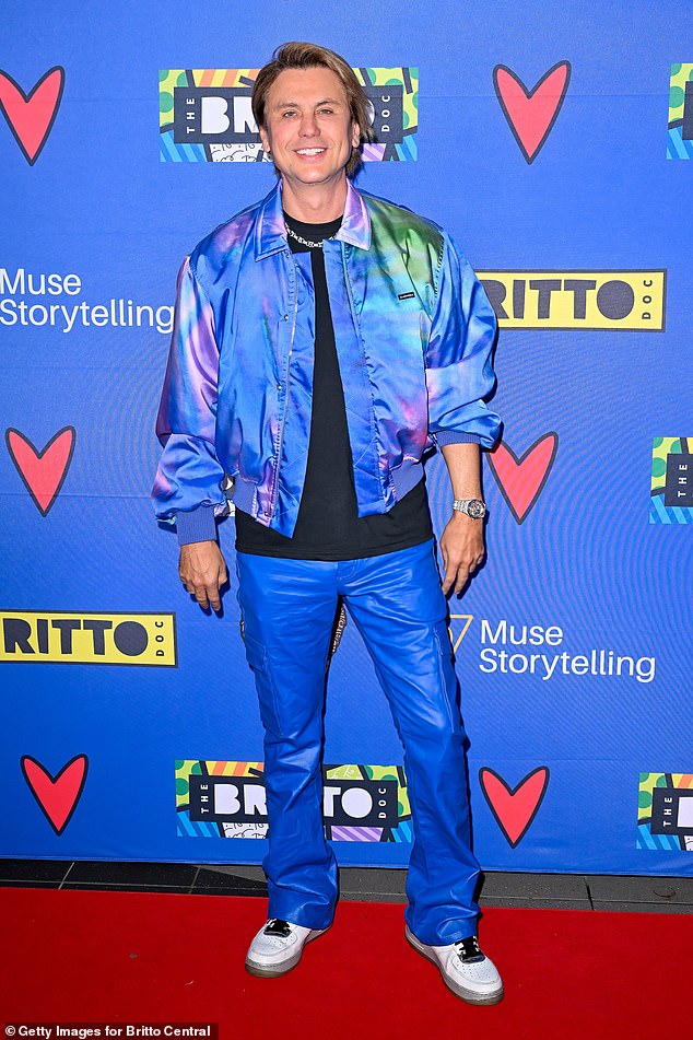 I couldn't miss Jonathan as he was wearing a very bright blue tie-dye disco jacket and blue leather pants.