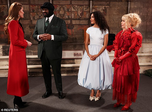 Once inside, Paloma enjoyed an audience with Princess Kate, who also chatted with Gregory Porter and Olivia Dean.