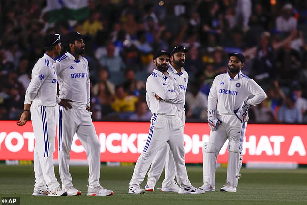 The bewildered players had to wait briefly for the lights to come back on so they could resume play.