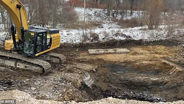 On Thursday, officials said the sinkhole had become dangerous and could potentially shift the bottom