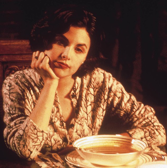 The actress is Sherilyn Fenn, who was nominated for an Emmy and a Golden Globe for her role as the lovelorn 18-year-old Audrey Horne in the 1990s series Twin Peaks (pictured)