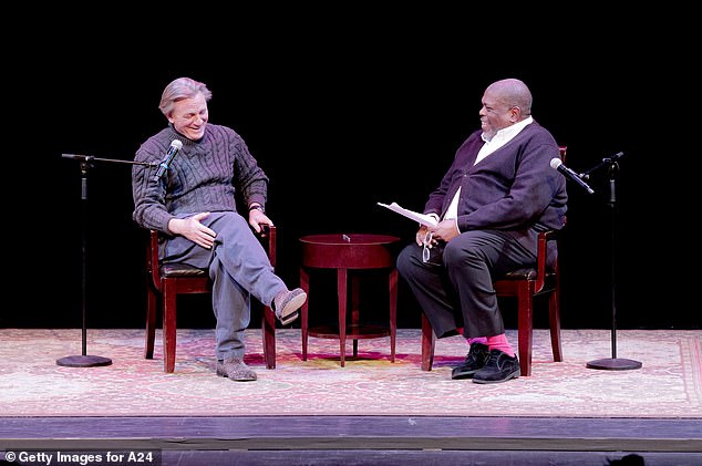 On stage Daniel (L) was interviewed by American theater critic Hilton Als (R)