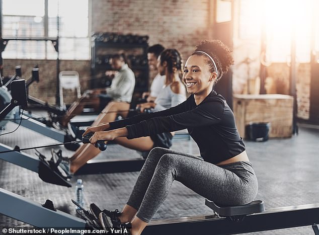 Five to 10 minutes on a rowing machine can be equivalent to 20 to 30 minutes of running, making it the best form of cardiovascular exercise, according to Dr Turner (file image)