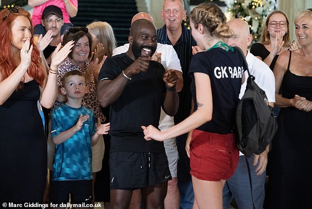 Melvin Odoom seemed delighted to be reunited with his former campmate