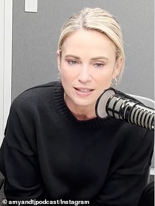 Amy Robach recording the podcast 365 days later