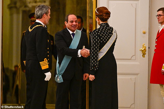 The Danish Crown Jewels were the star of the show when Maria attended a state banquet for Egyptian President Abdel Farrah el-Sisi at Christiansborg Palace last night.