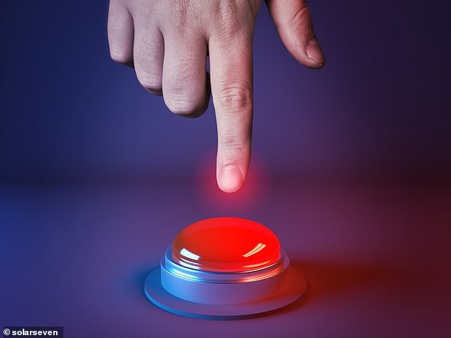 Research suggests we like to press buttons from childhood, even when we know we shouldn't (file photo)