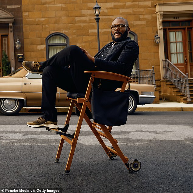 Steve had been president of Tyler Perry Studios in Atlanta since 2016, after the actor himself initially acquired the 330-acre lot in 2015; Perry seen above in 2020 at Tyler Perry Studios in Atlanta