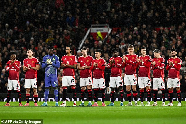 A minute's silence was also observed for Kath Phipps followed by applause at Old Trafford.