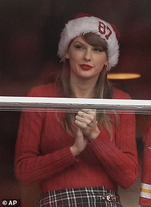 Last year, the singer attended the Chiefs Christmas Day game