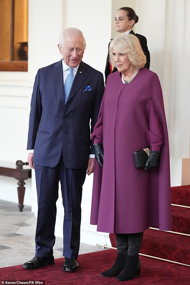 It marks a certain departure from the more formal image their Majesties opted for last year: an official coronation photograph taken by Hugo Burnand in the Throne Room at Buckingham Palace.