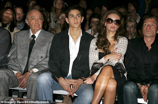 Omar, center, with his father Mohamed and sister Camilla at a fashion show in New York.