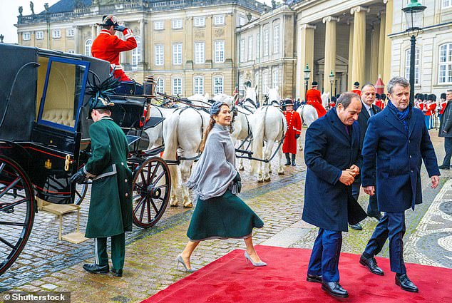 The visit is the first time King Frederick and Queen Mary have hosted a non-European leader.