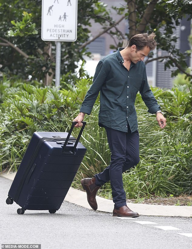 He concluded his last day at the Channel Seven studios in Sydney on Sunday and was seen leaving work with a suitcase.