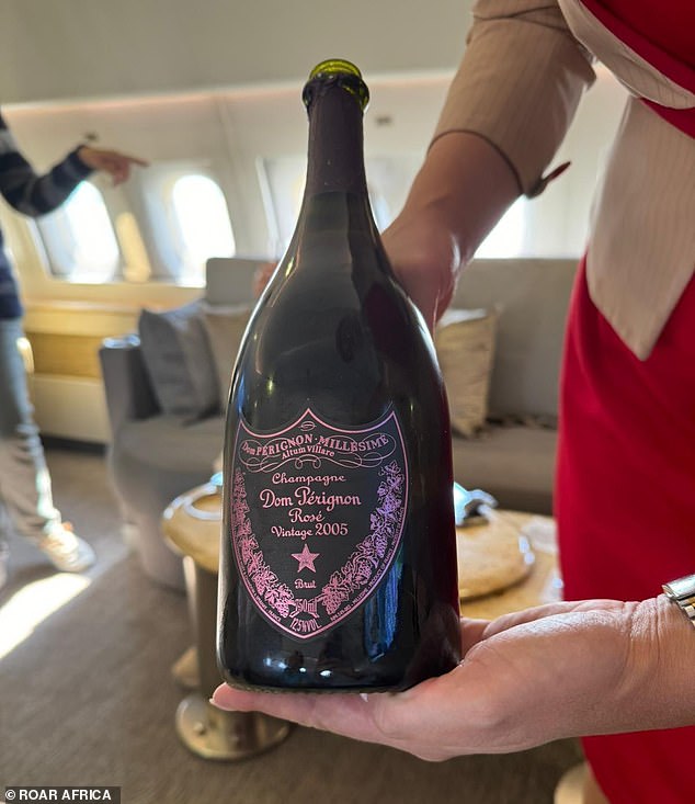 A bottle of Vintage Dom Perignon champagne from 2005, ready for use