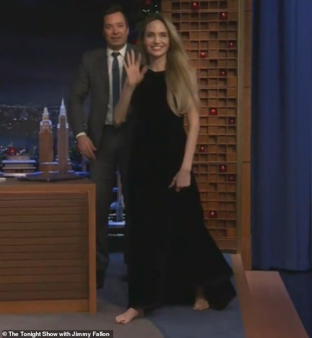 It comes after Angelina went barefoot on The Tonight Show with Jimmy Fallon on Thursday after suffering a painful accident the day before.