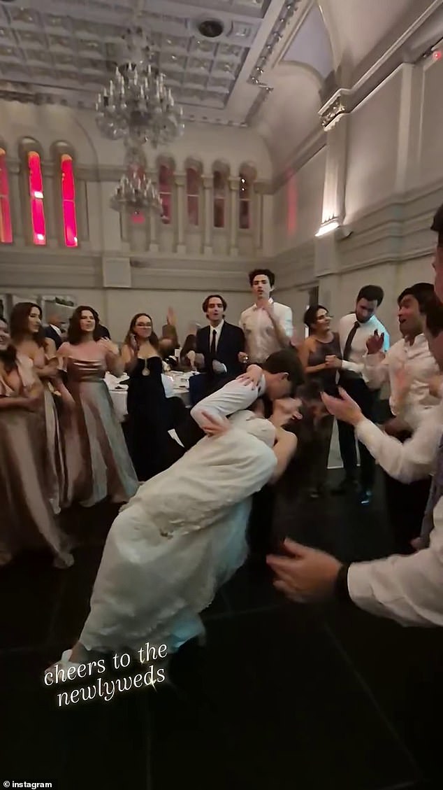 In videos from the event, the newlyweds let loose together on the dance floor before partying late into the night with their guests.