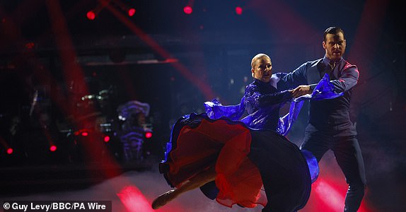 For use only in the United Kingdom, Ireland or Benelux countries. Undated BBC photo of Sarah Hadland and Vito Coppola during Saturday's live show of Strictly Come Dancing on BBC1. Issue date: Saturday December 7, 2024. PA Photo. See PA story SHOWBIZ Strictly. Photo credit should read: Guy Levy/BBC/PA WireNOTE TO EDITORS: Not to be used more than 21 days after publication. You may use this image free of charge solely for the purpose of publishing or reporting on current BBC programming, staff or other BBC production or activity within 21 days of its broadcast. Any use after that time MUST be authorized through BBC Picture Publicity. Please credit the image to the BBC and any named freelance photographers or program makers, as described in the title.