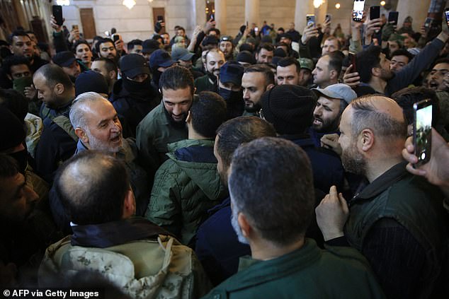 Jolani, who now uses his real name Ahmed al-Sharaa, gave a speech as the crowd chanted "Allahu Akbar (God is the greatest)