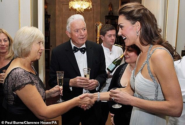 The scar on Kate's temple was first seen when she wore her hair up at a dinner at Clarence House in 2011.