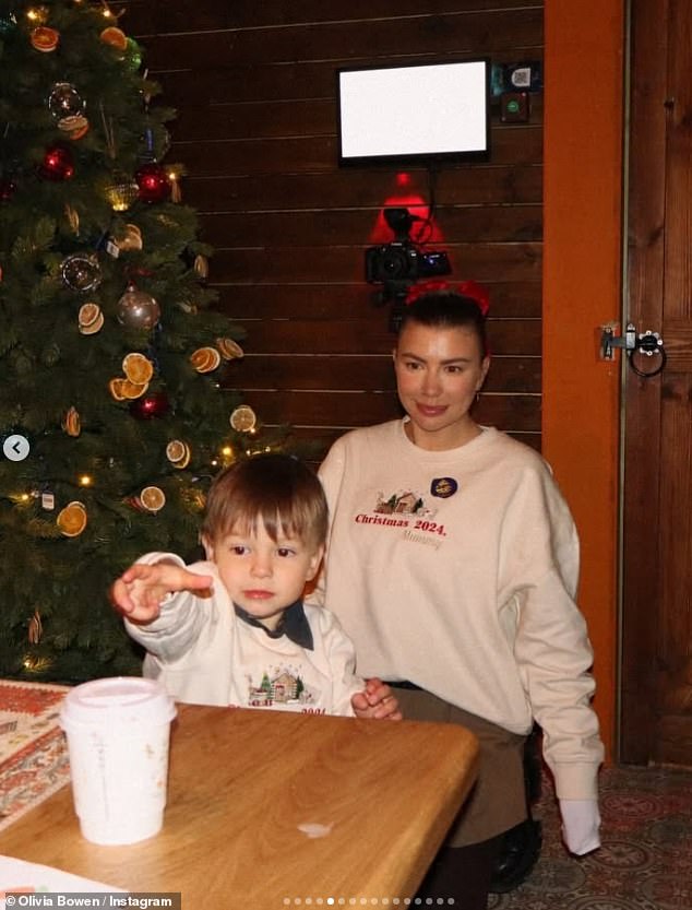 The Love Island star, 30, has two-year-old son Abel with her husband Alex and the happy family attended the festive attraction over the weekend.