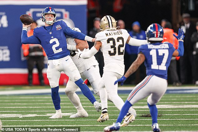 Mathieu and the Saints defense kept the Giants passing attack in check at MetLife Stadium