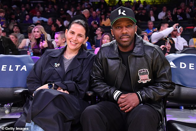 Other celebrities in attendance at the stadium to see the Lakers get the win over the Trail Blazers by a score of 107-98 included New Girl star Max Greenfield and Adele's sports agent fiance Rich Paul (pictured with Fara Leff)