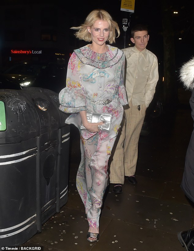 Actress Lucy Boynton was also seen outside Camden Roundhouse on Sunday evening