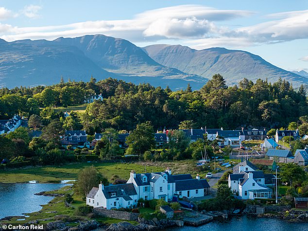 Before turning in at The Pierhouse, Carlton enjoyed a sea kayak learning session further north on Loch Carron, departing from Plockton (above). The town starred in the 1970s cult horror film, The Wicker Man.