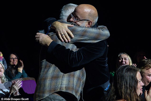 The comedian, 60, read questions from the audience, and the last was from Brendan asking his partner Richard to 