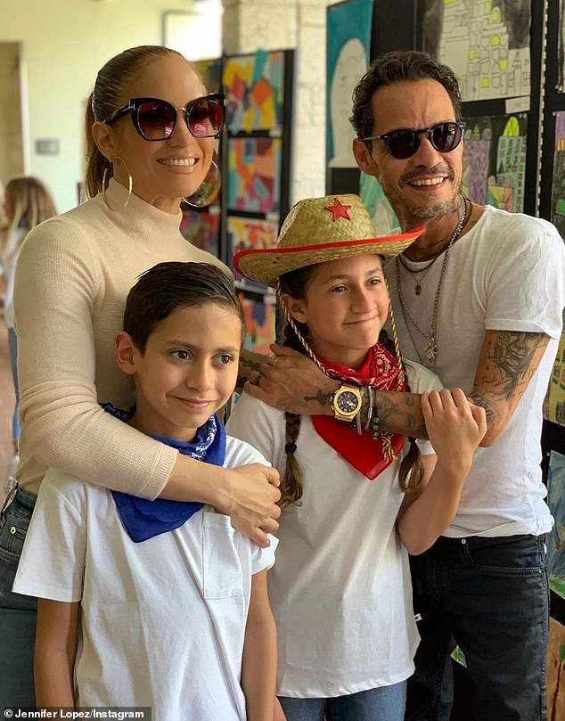 The two-time Grammy nominee will likely spend the holiday celebrations with her 16-year-old fraternal twins, Emme Maribel Muñiz and Maximilian David Muñiz, from her seven-year marriage to ex-husband #3 Marc Anthony (right), which ended in 2011.