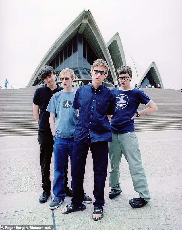 The bassist, 56, recalled laughing when he reunited with bandmates Graham Coxon, Damon Albarn and Dave Rowntree to record and shared his doubts about their success (LR Graham, Dave, Damon and Alex pictured in 1997) .