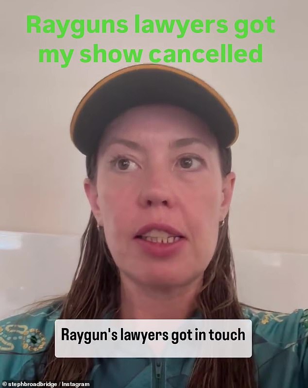 She issued a humorous response to Raygun's lawyers on social media Saturday morning.