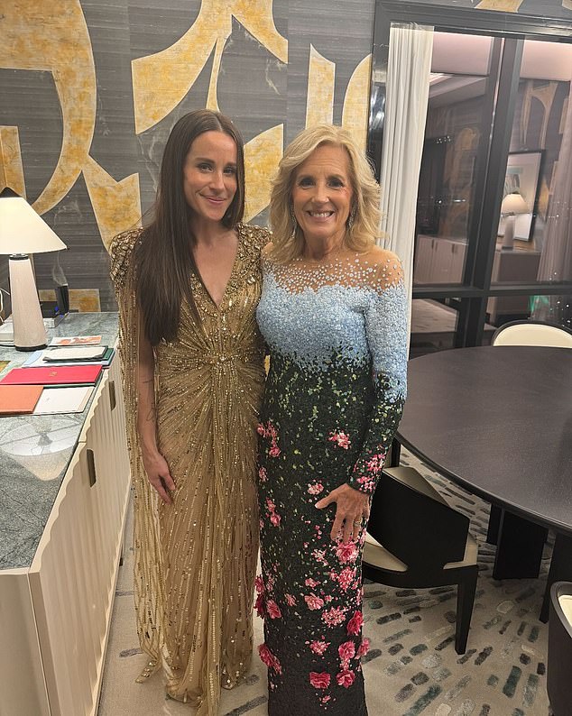 Ashley Biden, 43, stunned in the same dress, but some people on social media were not impressed with her return to the now-famous gold dress.