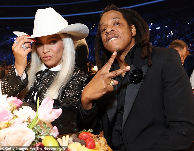 Beyoncé and Jay-Z pictured at the Grammy Awards in Los Angeles earlier this year