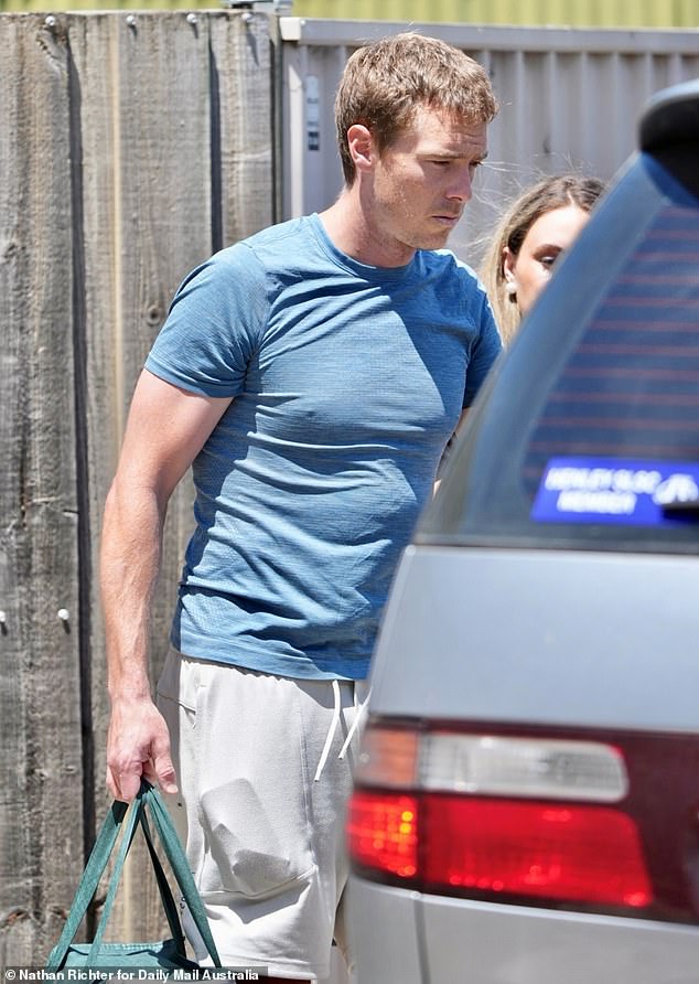 Rohan Dennis pictured outside the family home in Adelaide in the days after his wife's tragic death.