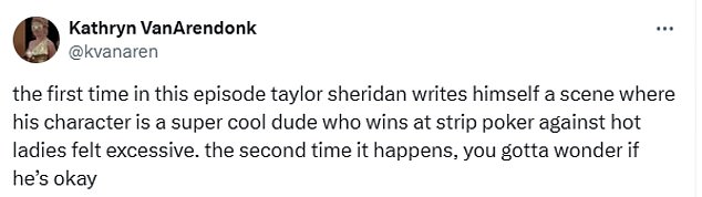 A Yellowstone fan took to X, formerly Twitter, and asked if Sheridan was 