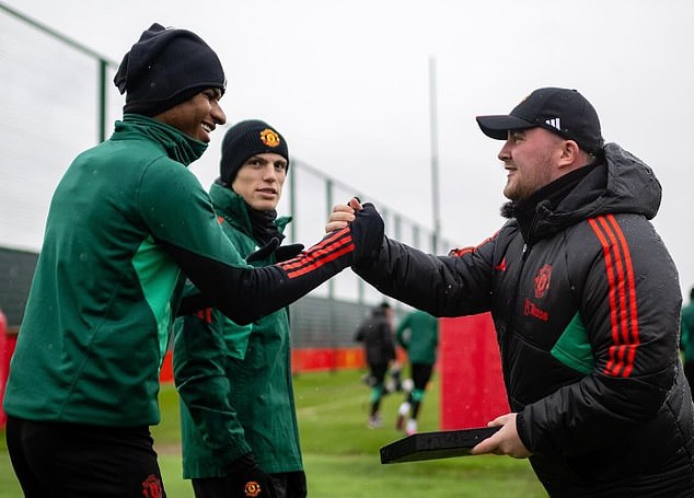 Littler was also invited to United's training ground to meet several Red Devils players.