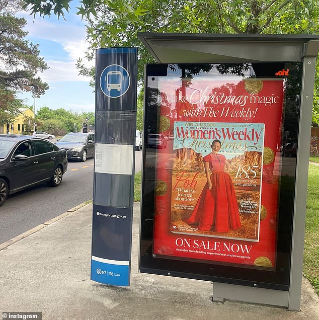 The former MasterChef judge, 50, heads the new edition of Australian Women's Weekly. It is being widely advertised, and the cook saw her own image at a bus stop where an advertisement for the magazine was displayed.