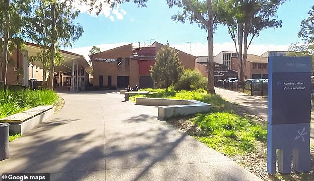 The disturbing incident occurred in the boys' toilets on the Chifley College Bidwill campus (pictured) on February 6.