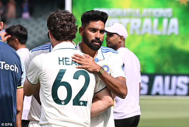 Despite their heated altercation on the field, the two hugged and shook hands at the end of the game.