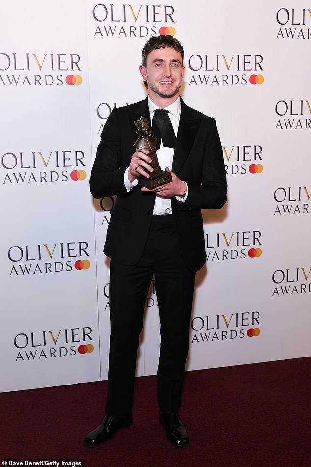 Paul won the Olivier Award for Best Actor at the Royal Albert Hall in April 2023.