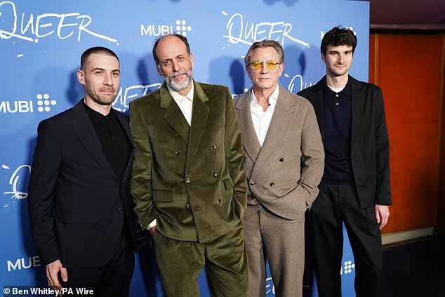 In the photo LR Stefano Baisi, Luca Guadagnino, Daniel Craig and Justin Kuritzkes