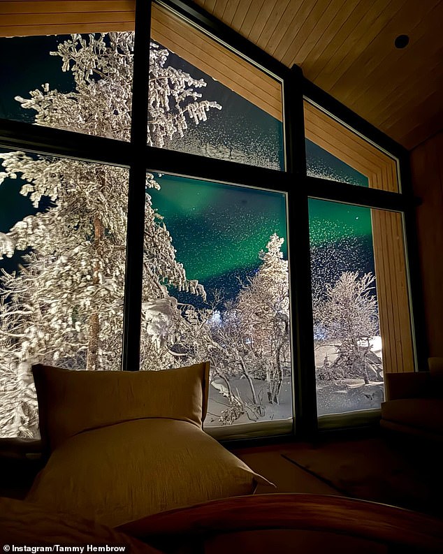 The couple also had fun and treated themselves to a stay at the stunning Aurora Collection Lapland Resort in Saariselkä during their trip, which costs up to $1,100 a night.