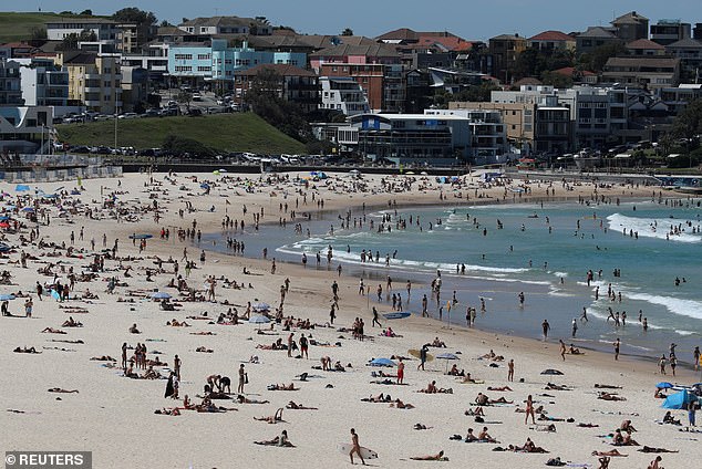 Reid is best known for having been a star on Bondi Rescue since the popular series first aired in 2006. He has patrolled the iconic beach (pictured in 2020) for more than two decades.