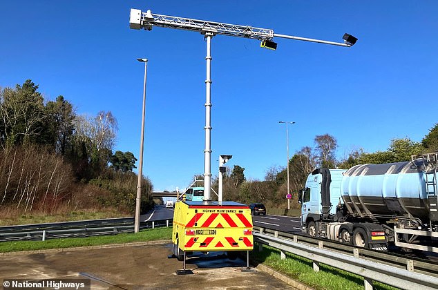 An AI traffic camera (above) was used in East Yorkshire and North Lincolnshire in June.